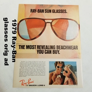 1979 Ray-Ban glasses orig ad