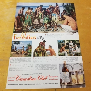 Firewalkers of Fiji Canadian Club Lg 1950 ad