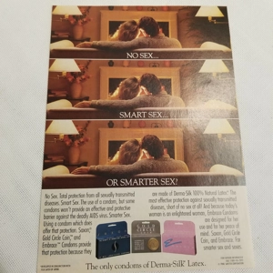 1989 Jan. Saxton Condoms ad