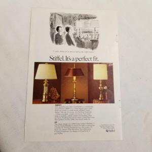 Original 1979 ad Stiffel Lamps Chevy ad on reverse
