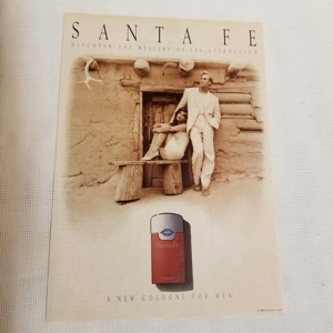 1989 Santa Fe Mens Cologne orig ad