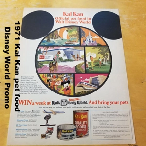 1971 Kal Kan pet food Disney World Promo ad