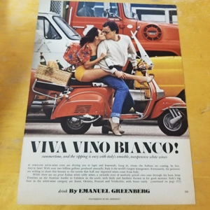 Viva Vino Blanco! Italy's wines orig 1979 ad