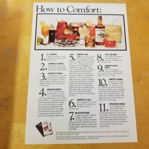 Southern Comfort How to Comfort orig 1989 ad