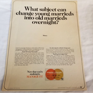 1968 Master Charge card orig ad