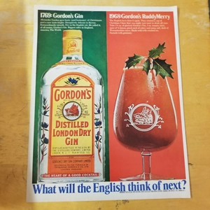 Gordon's Gin large ad orig. 1968 Life