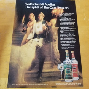 Wolfschmidt Vodka Czar.. orig 1979 ad