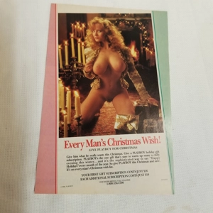 Original 1988 Playboy Xmas Subscription promo ad