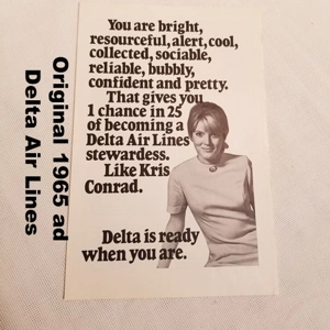 Original 1965 ad Delta Air Lines