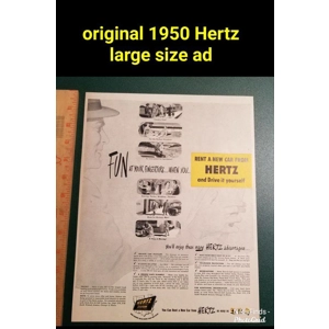 Original 1950 Hertz lg ad