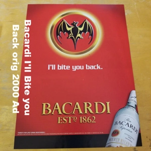 Bacardi I'll Bite you Back orig 2000 Ad