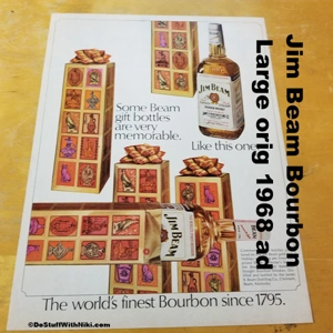 Jim Beam Bourbon Large orig 1968 ad