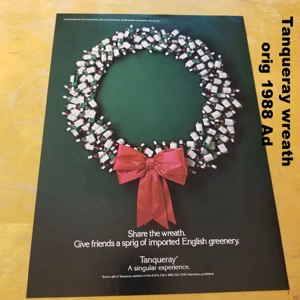 Tanqueray wreath orig 1988 Ad