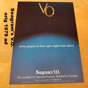Seagram's V.O. orig 1979 ad
