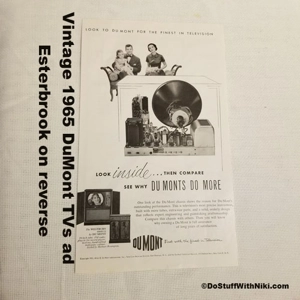 Original 1965 ad Dumont TVs