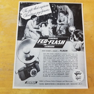 Federal Fed-Flash Camera orig 1947 ad