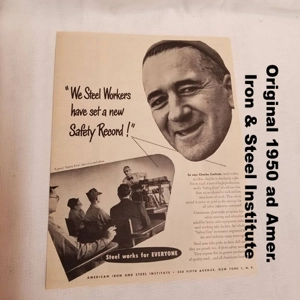 Original 1950 ad Amer. Iron & Steel Institute