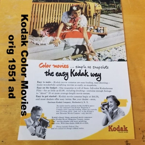 Kodak Color Movies orig 1951 ad