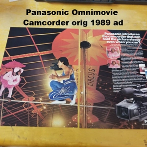 Panasonic Omnimovie Camcorder orig 1989 ad