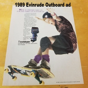 Evinrude Outboard orig 1989 ad