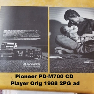 Pioneer PD-M700 CD Player Orig 1988 2PG ad