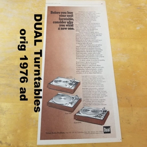 DUAL Turntables orig 1976 ad