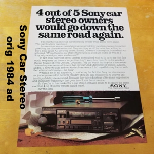Sony Car Stereo orig 1984 ad