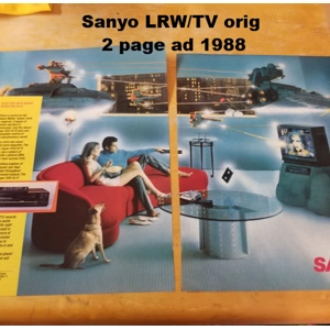 Sanyo LRW/TV orig 2 page ad 1988