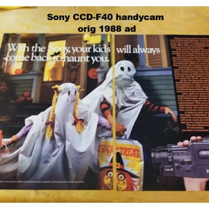 Sony CCD-F40 handycam orig 1988 ad