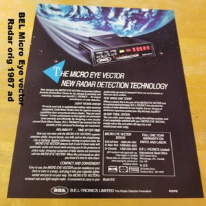 BEL Micro Eye vector Radar orig 1987 ad