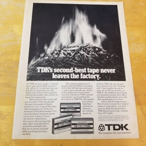TDK Cassettes orig 1979 ad