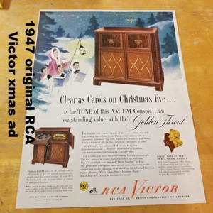 1947 orig RCA Victor xmas ad