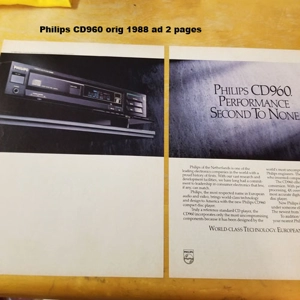 Philips CD960 orig 1988 ad 2 pages
