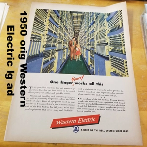 1950 orig Western Electric lg ad