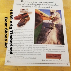 1989 orig Timberland Boat Shoes Ad