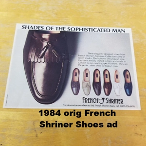 1984 orig French Shriner Shoes ad
