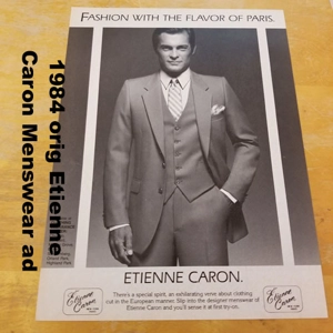 1984 orig Etienne Caron Menswear ad