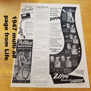 1947 multi ad page from Life