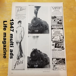 1947 multi ads Life magazine