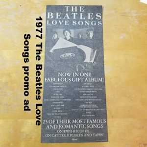 1977 The Beatles Love Songs promo ad