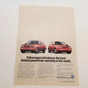 Original 1994 Volkswagen Golf & Jetta orig ad