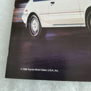 1987 Toyota FX16 Liftback back cover ad