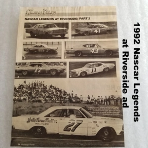 1992 Nascar Legends at Riverside ad