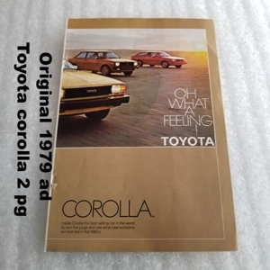 Original 1979 ad Toyota corolla 2 pg