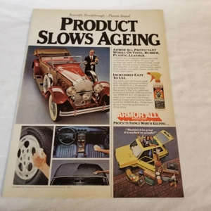 Original 1979 ad Armor All Slows Ageing