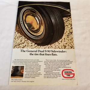 Original 1973 ad General Tire Sidewinder