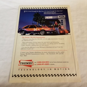 1995 Tremec Bob Bondurant orig ad