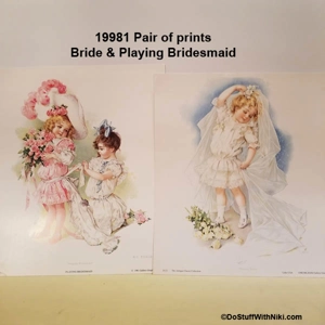 1981 Gallery Graphics Bride & Playing Bridesmaid Prints