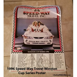 1996 Winston Cup Series Speed-Way Travel Poster