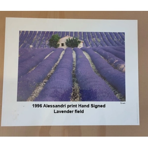 1996 Alessandri Print Lavender field signed